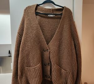 Zara oversized wool mix cardigan in size Medium